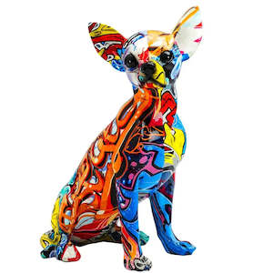 New In Stock: Urban Graffiti Chihuahua Statue