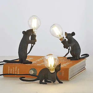 Frontpage: Set of 3 Black Mouse Lamps