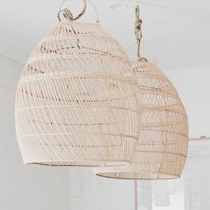 Hand-woven Split Rattan Pendant