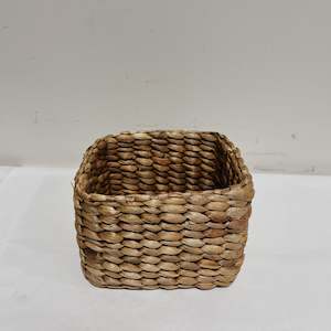 Woven: Square Water Hyacinth Basket XS