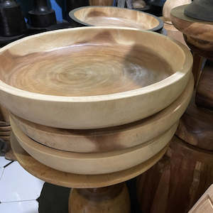 Buckets And Bowls: Natural Teak Bowls (TWO SIZES)