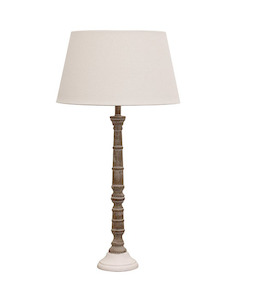 Claudette Natural / White Lamp Base ONLY