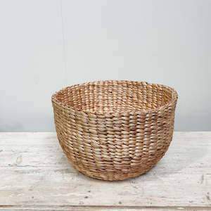 Woven: Water Hyacinth Basket Low & Wide