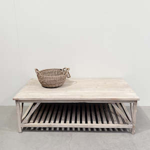 Annas Picks: 19082 Recycled Fir Coffee Table w Shelf 1400 x 800 x 450mmH