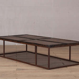 Furniture: Reclaimed Pine & Iron Coffee Table 1780 x 800 x 380H