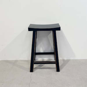 Saddle Top Bar Stool BLACK 650H