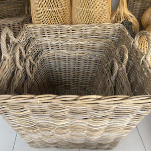 25467 Rattan Woven Basket SQUARE