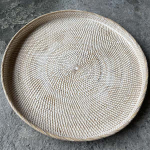 Products: Rattan Tray Round DARK BROWN