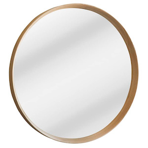 Round Wooden Mirror NATURAL OAK 800DIA