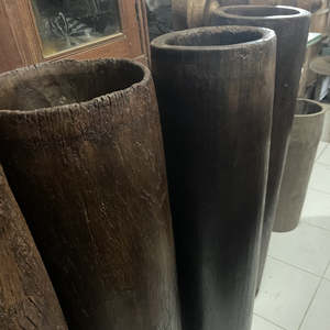 Tall Teak Drum 230 x 230 x 950H