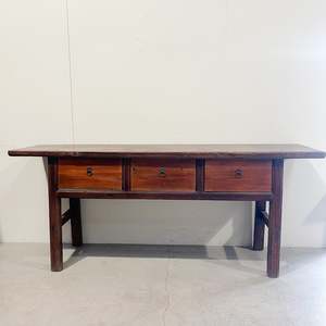 Tables And Bedsides: 25263 Reclaimed Pine Hall Table 2100 x 500 x 860H