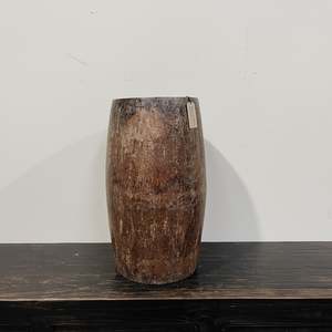 Buckets And Bowls: Tall Teak Drum
