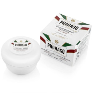 Skincare And Toiletries: Proraso Shaving Soap in a Bowl - Green Tea and Oatmeal