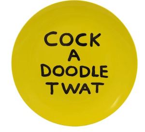 Art: Cock A Doodle Melamine Plate x David Shrigley