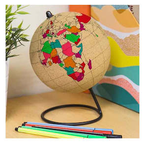 Decor: Colour In Cork Globe