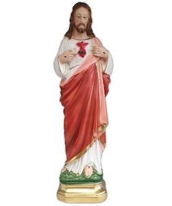 Religious: Sacred Heart of Jesus Statue - Plaster