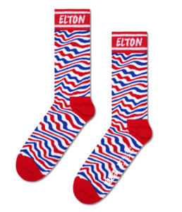 Elton John Striped Socks
