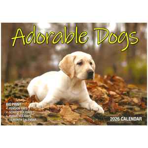 2026 Wall Calendar - Adorable Dogs