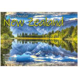 Stationery: 2026 Wall Calendar - Spectacular New Zealand