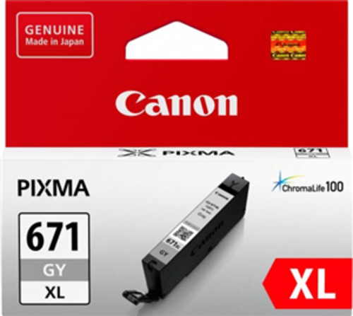Canon: Canon CLI 671X GY Grey High Yield Ink Cartridge