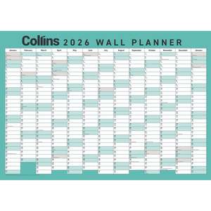 Collins 2026 Wallplanner Double Sided A2 / Laminated