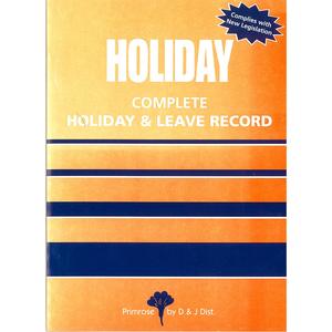 Calendars Diaries: Holiday Complete Holiday & Leave Record
