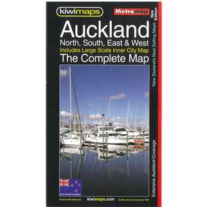 New Zealand: Kiwimaps Auckland North, South, East & West - The Complete Map