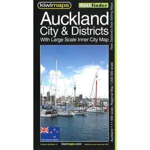 Kiwimaps Auckland City & Districts Road Map