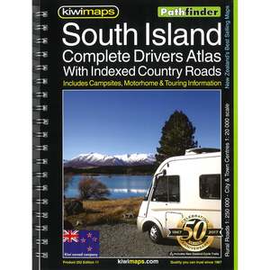 KiwiMaps South Island Complete Drivers Road Atlas