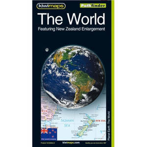 New Zealand: The World with New Zealand Enlargement Pathfinder Map 142