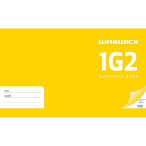 Exercise Books: Warwick Exercise Book 1G2 24 Leaf Ruled 25mm 125x202mm