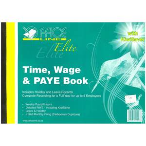 Office Elite Time, Wage & Paye Book