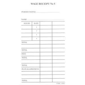 Wage Receipt No.5