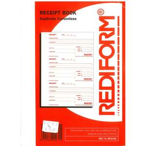 Account Books: Rediform Receipt Book Duplicate Carbonless