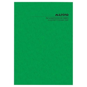 Account Books: Milford A4 16 Money Column 26 Leaf Limp Analysis Book