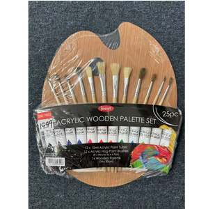 Jasart Acrylic Wooden Palette Set - 25pc