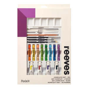 Reeves Oil Paint Set - 29 Piece Set for Artists