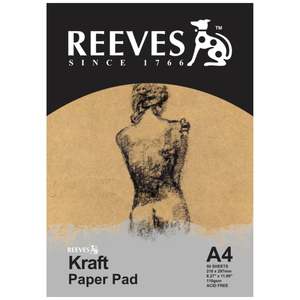Art Pads Books: Reeves Drawing Pad A4 110gsm Kraft 50 Sheet
