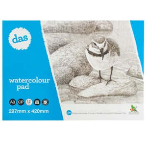 Art Pads Books: DAS W/C PAD (WRYBILL) 12sht 300gsm A3
