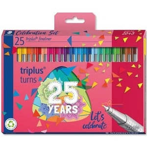 Art Writing Instruments: STAEDTLER FINELINER TRIPLUS 25PC 0.3mm