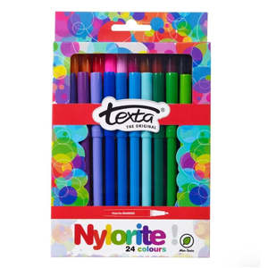 Texta Coloured Nylorite Markers 24pc