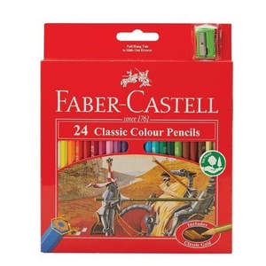 Faber-Castell Classic Colour Pencils Multi-Coloured 24 Pack