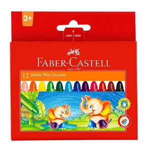 Crayons Chalk: Faber-Castell Jumbo Wax Crayons 12 Pack