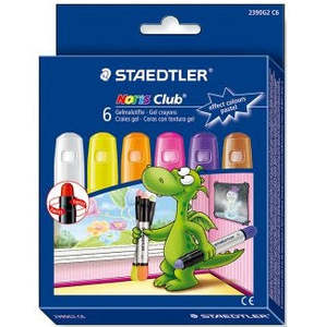 Gel Twister Crayon Pack of 6 Pastel Effect Colours Staedtler Noris Club (Pack of 6)