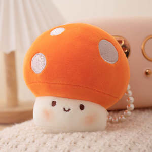 Plush: Orange Mushroom Keychain / Keyring