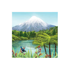 Sophie Blokker 3D Textured Square Ceramic Tile - Mt Taranaki