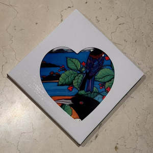 Travel Accessories Souvenirs: Sophie Blokker Ceramic Heart Wall Hanging with cork backing and cord - Jo May Tui