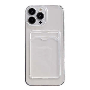 Phone Case for iPhone 16 Pro / Silicon Clear With A Card Slot