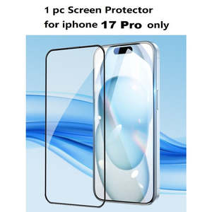 Mobile Phone Accessories: Full Tempered Glass Screen Protector for iPhone 17 Pro