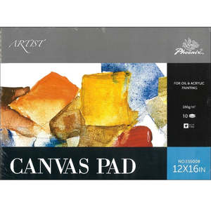 Canvas: Phoenix Artist Canvas Pad 12x16in